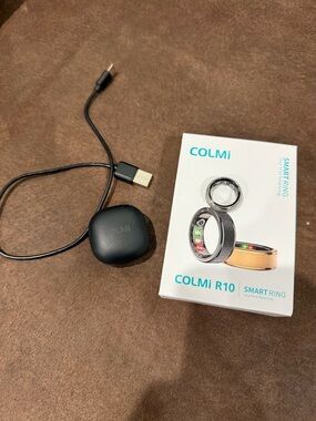 R10 Smart Ring with Black Charging Case - Black